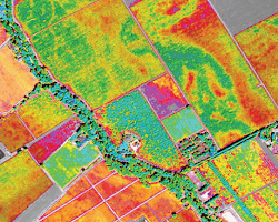 Satellite imagery used in agriculture