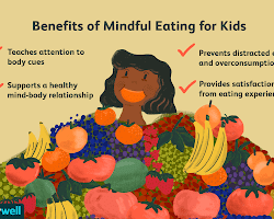 person sitting at a table, slowly eating a piece of fruit, paying attention to the taste, texture, and smell