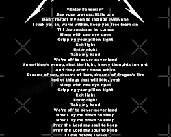 Enter Sandman (1991) song poster by Metallica