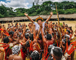 Indigenous people in Amazon rainforest