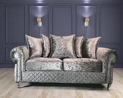 Luxurious velvet sofa