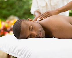 Man enjoying a spa treatment in South Africa