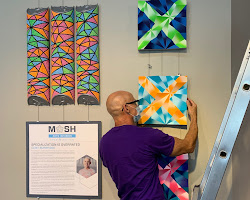 Painting by emerging artist that combines traditional and modern techniques