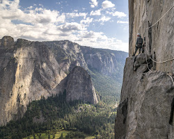 Rock climbing in Yosemite National Park, USA