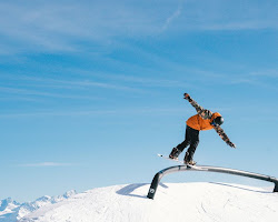 Snowboarding in the Alps