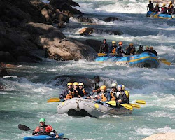 Whitewater rafting in Nepal
