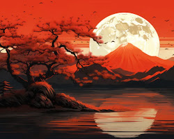 painting that combines traditional and modern elements