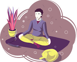 person sitting in a quiet place, meditating